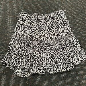 Juniper Blue Leopard Mini Skirt